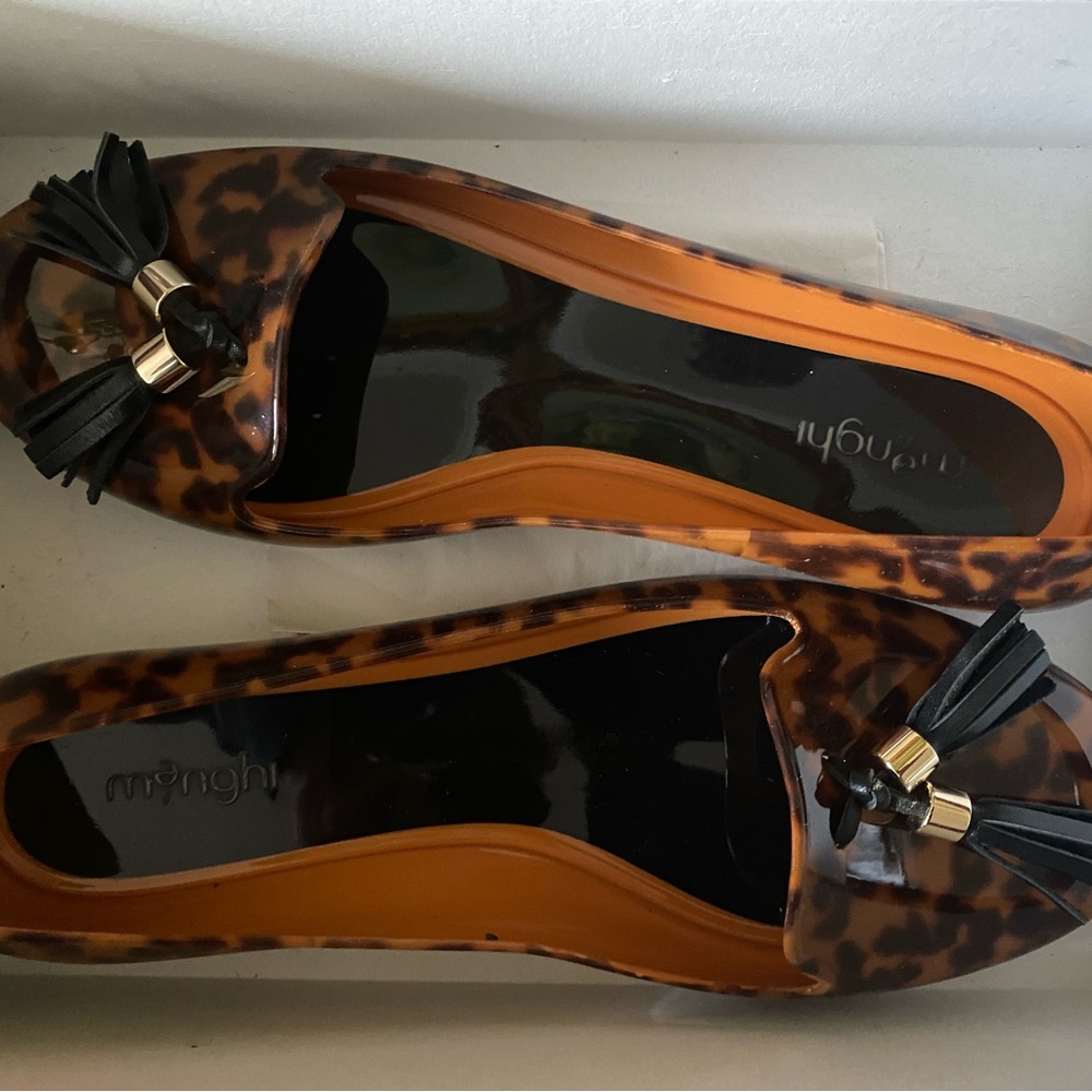 Menghi Ballet Flats- Classic Tortoise/Spotted Size EU40